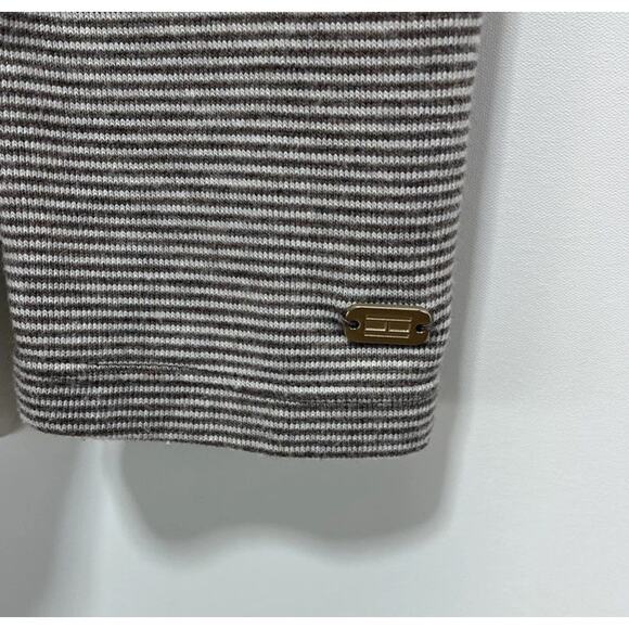 Tommy Hilfiger Sport Oversized Long Sleeve Gray Stripe Size Small - Picture 2 of 8